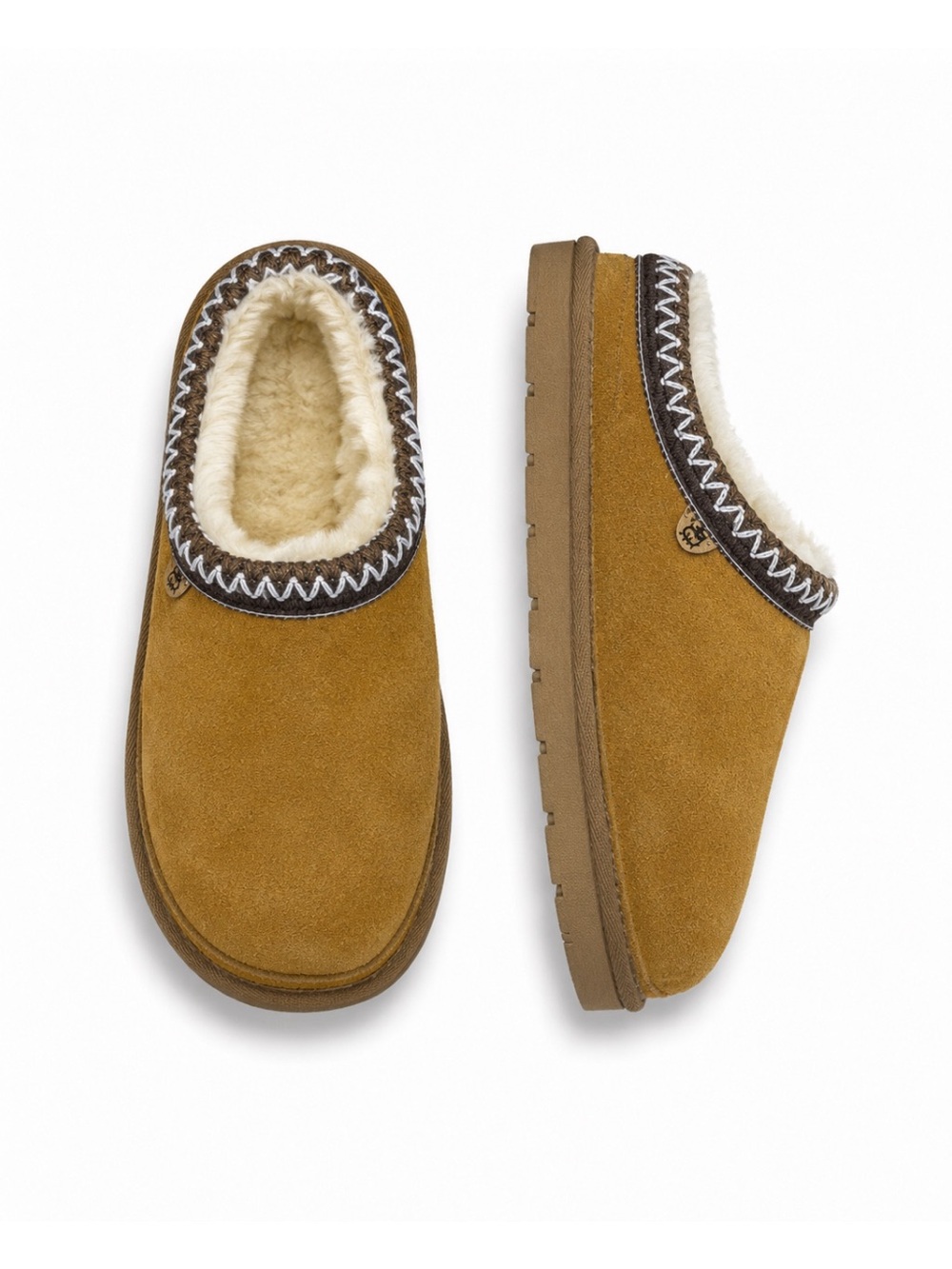 Lamo Chestnut Brown Jules Tasman Style Slippers Kids Size 11